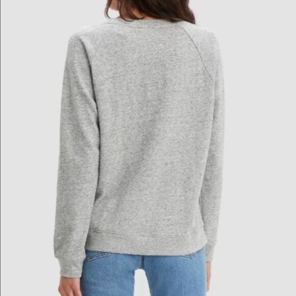 Levi’s classic logo Crewneck sweatshirt pullover long sleeve grey with red logo - Picture 8 of 9